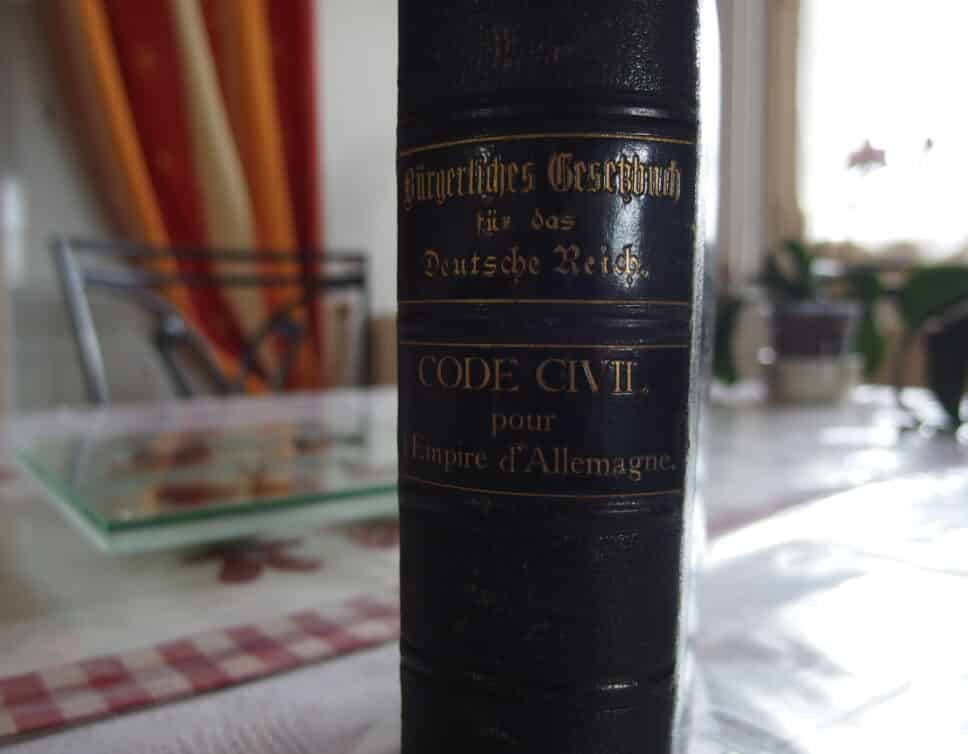 Estimation Livre, manuscrit: livre relié ( code civil pour l’empire d’allemagne ) 1898