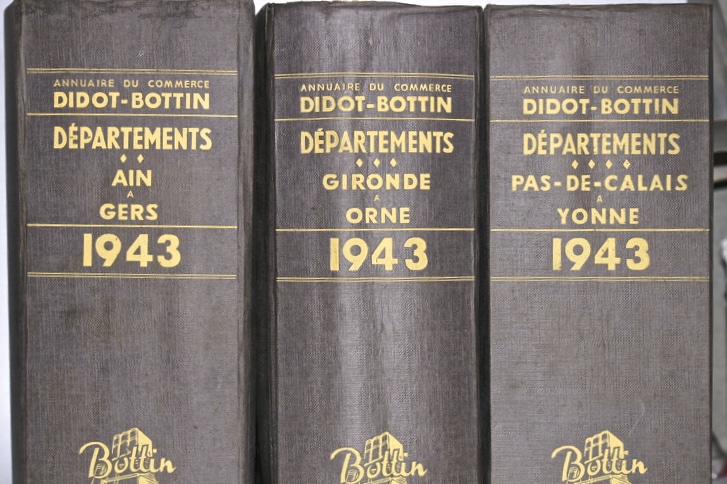 Estimation Livre, manuscrit: Collection annuaires Bottin année 1943
