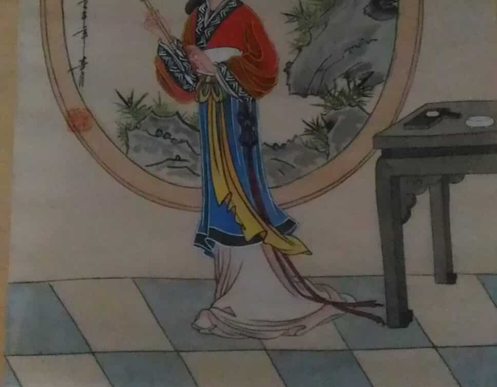 Peinture Tableau, Pastel: peinture sur soie chinoise