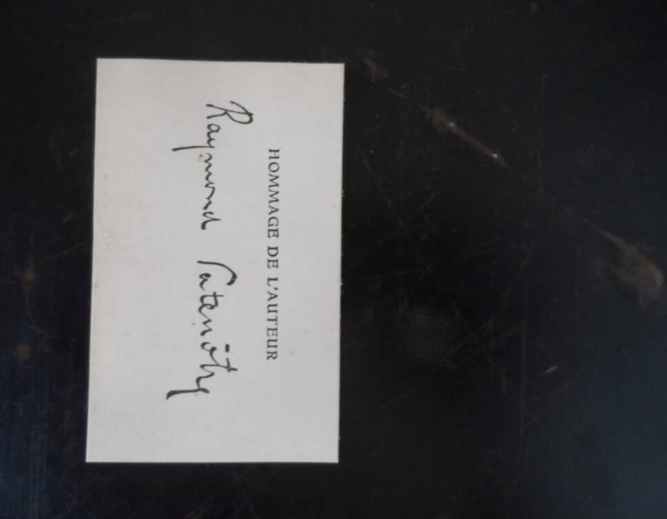 Autographe de raymond patenotre