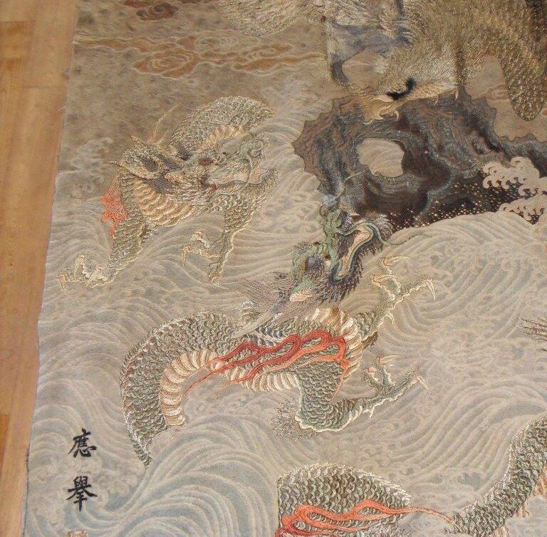tapisserie chinoise soie 1900