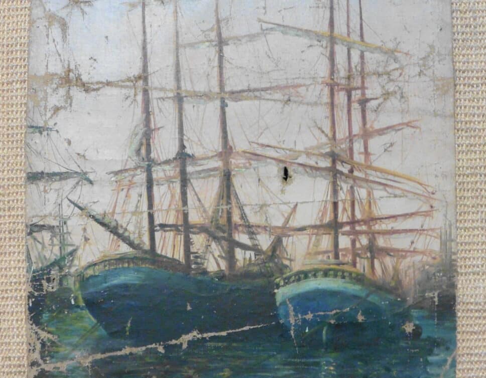 : Toile Albers 1904 port de pêche