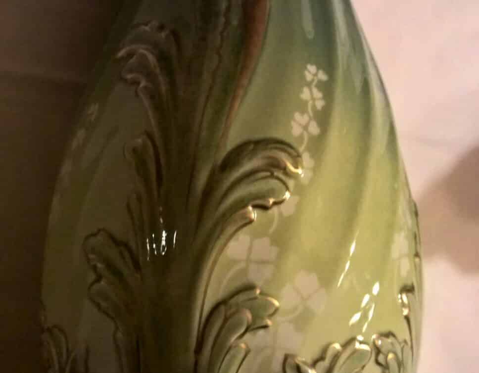 vase en faience signé edmond  lachenal