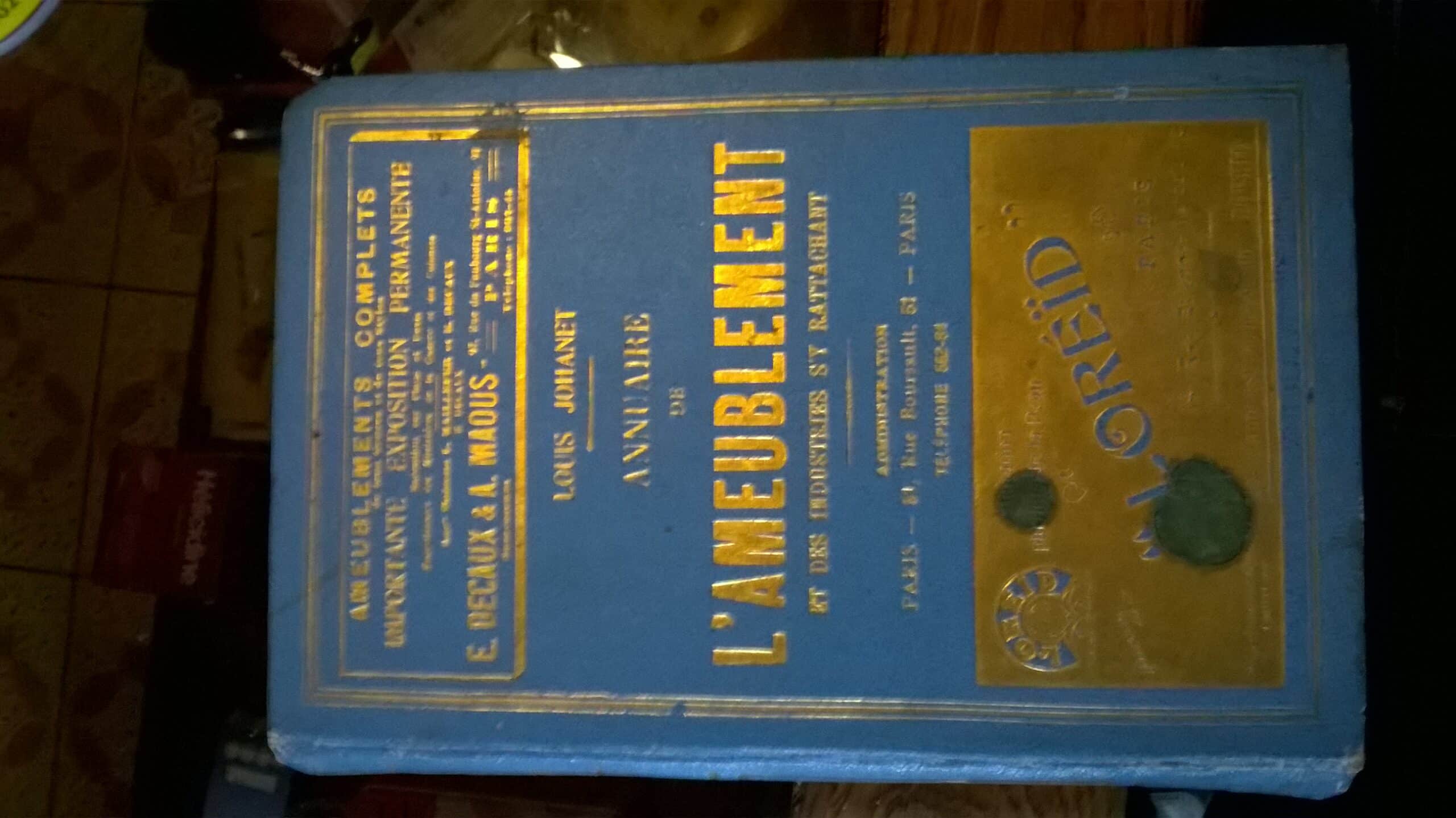 Estimation Livre, manuscrit: annuaire de l ameublement 1912