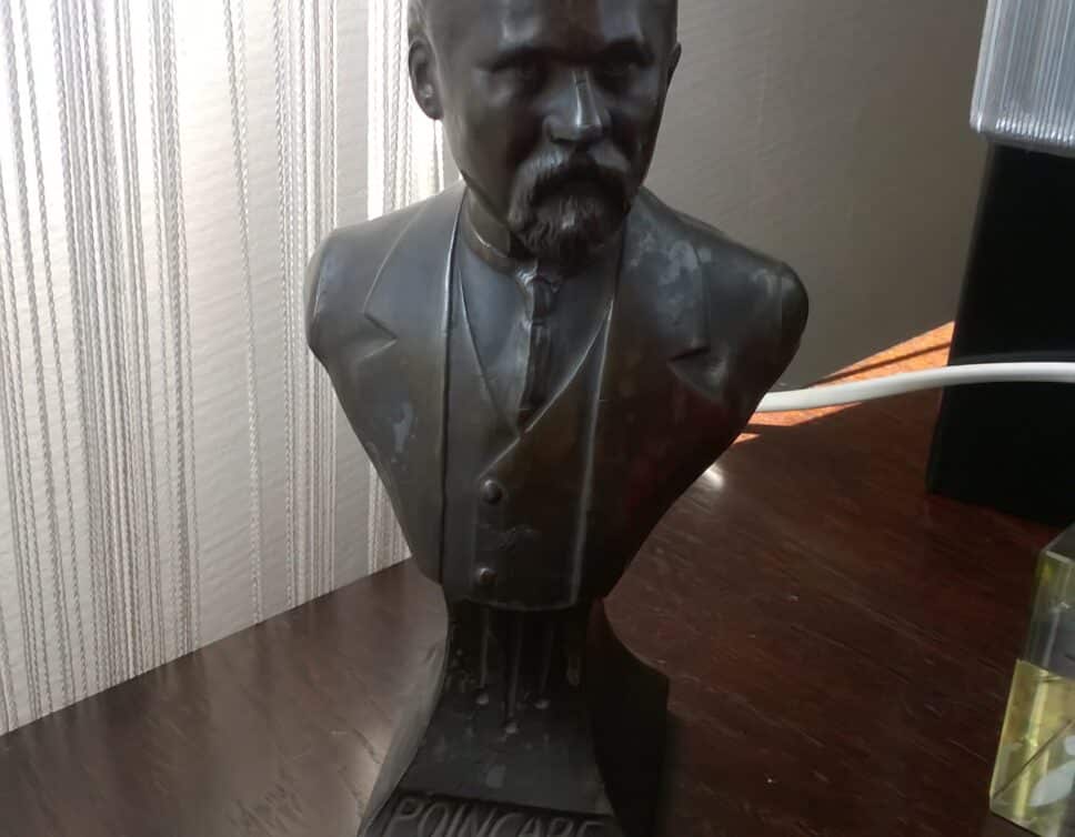 : Statuette buste en bronze Raymond Poincaré