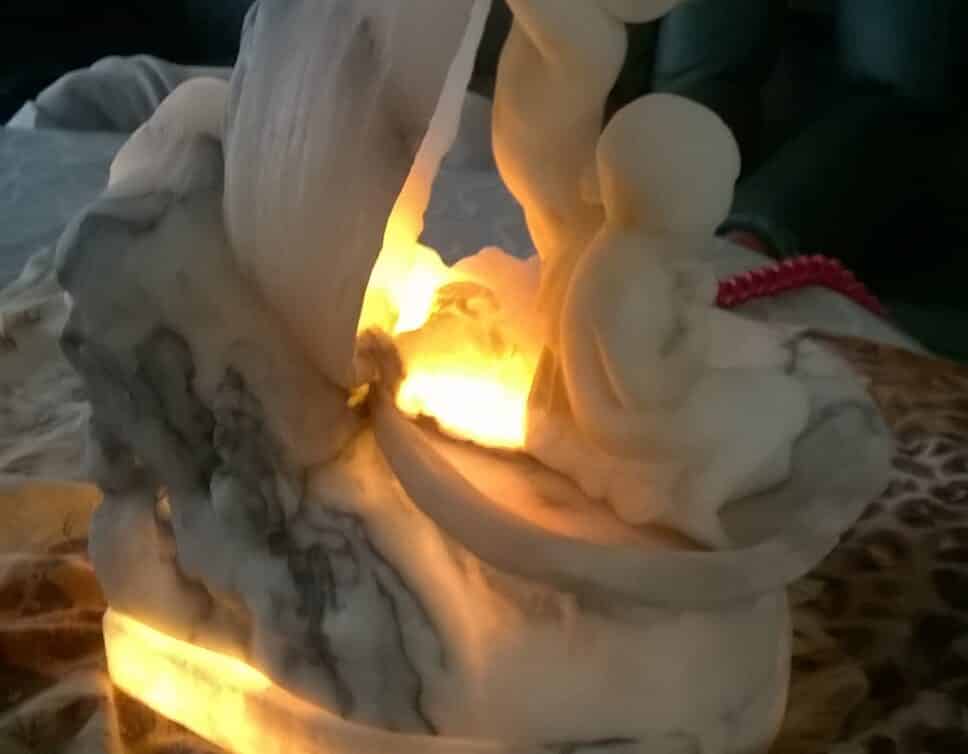 : Lampe en pierre et marbre