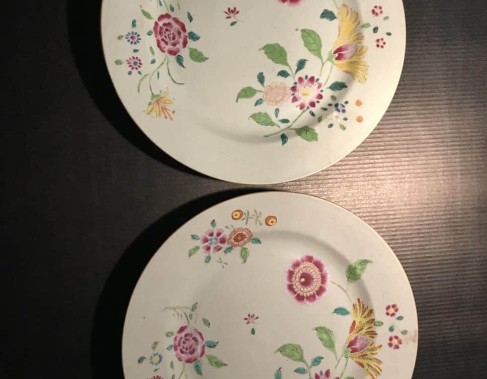 deux assiettes porcelaine Compagnie des Indes