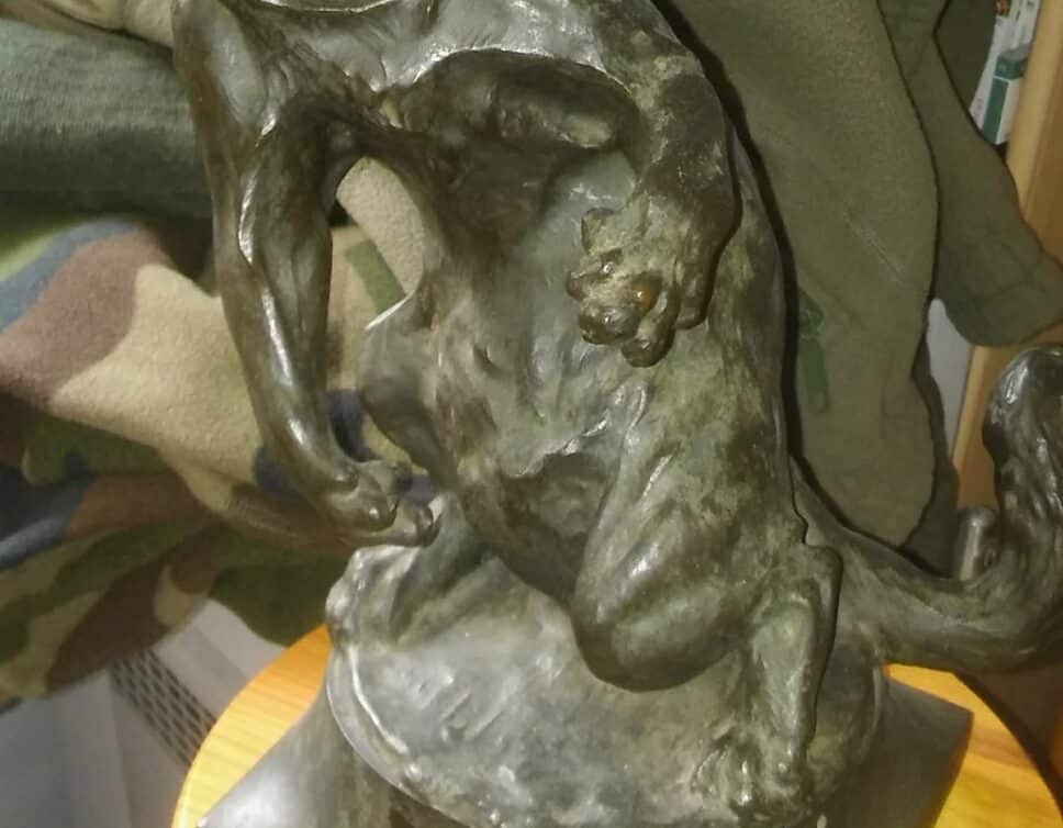 : Statue de Chat en Bronze