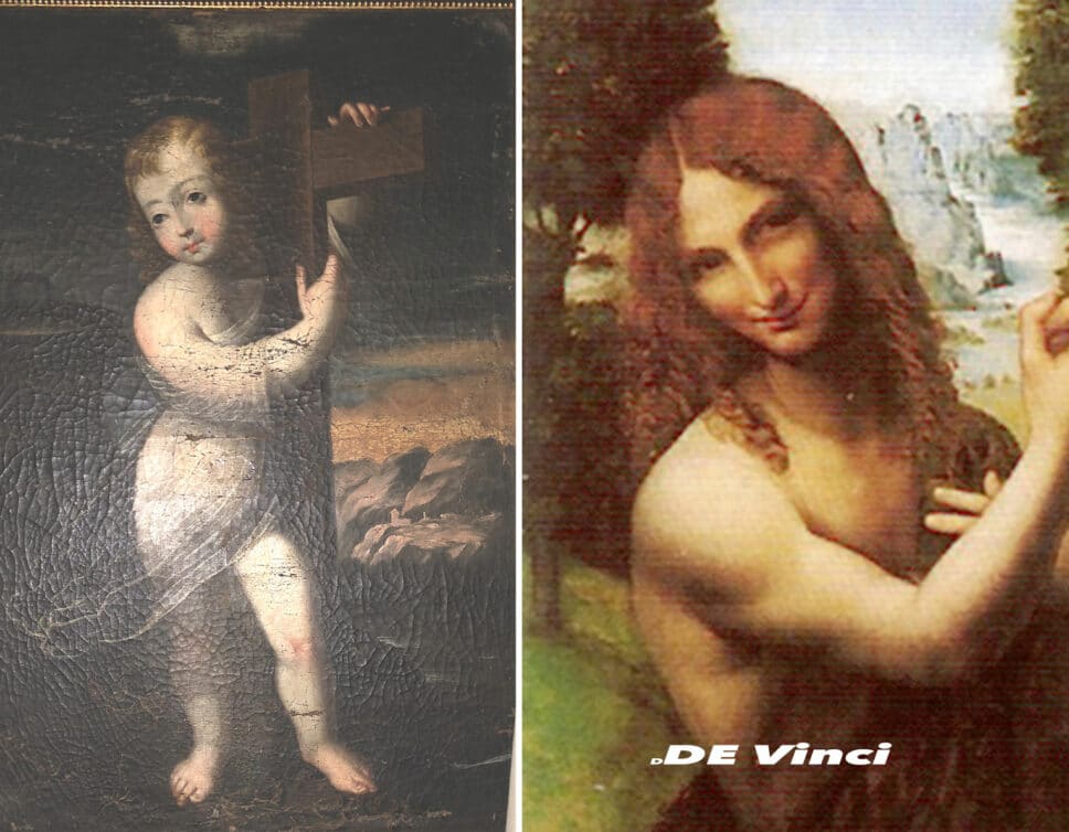 Peinture Tableau, Pastel: Tableau espagnol imitation de de Vinci