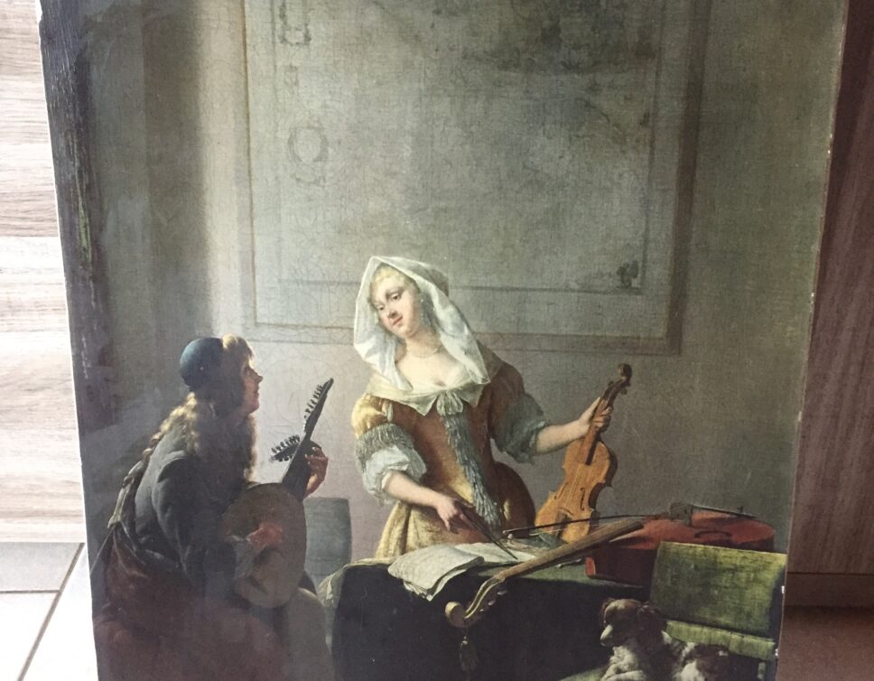Peinture Tableau, Pastel: Thé musicians