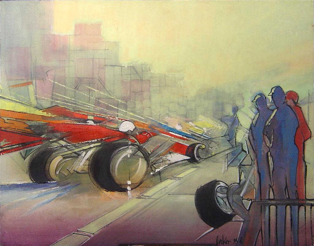 Peinture Tableau, Pastel: Monaco Grand Prix