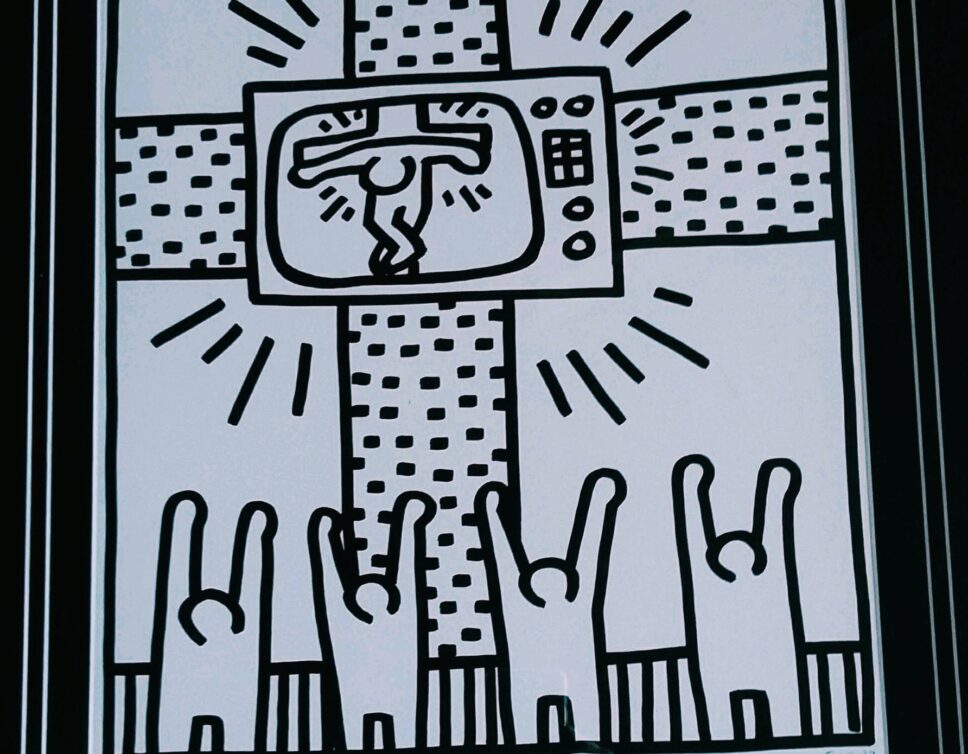 Tv Cross by Keith Haring