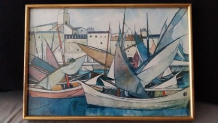 : Voiliers au port – Charles Levier – 1920/2004