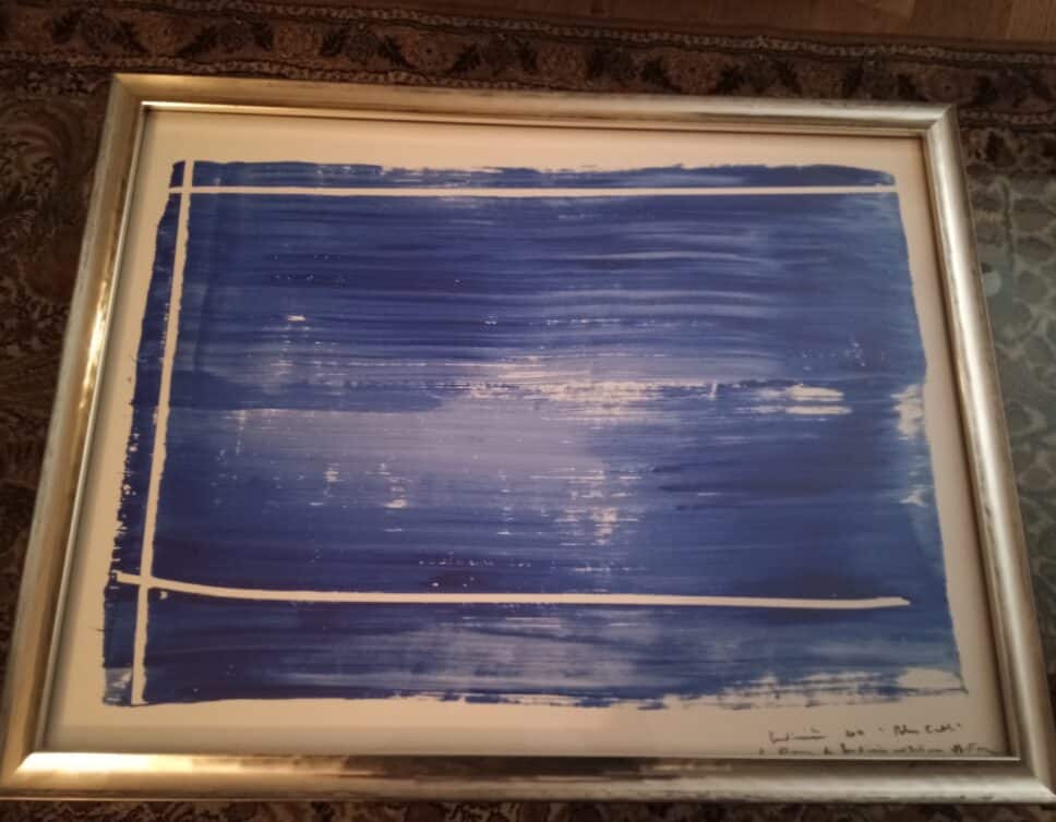 Estimation de la Peinture Originale de Bertille de Baudiniere – Bon etat – Blue Earth 2011 – Avec Dédicace