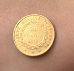 Estimation de la Monnaie et de la Medaille Napoleon d’Or de 20 Francs de 1878 en État Impeccable