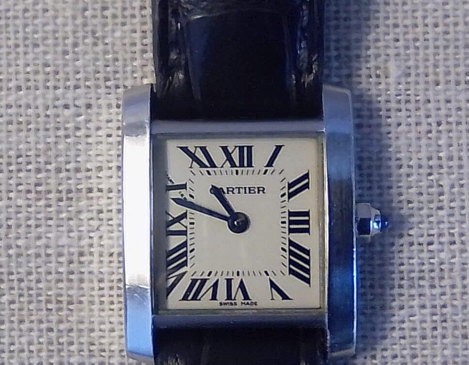 Estimation de la montre Cartier Tank Française en bracelet métal, modèle femme