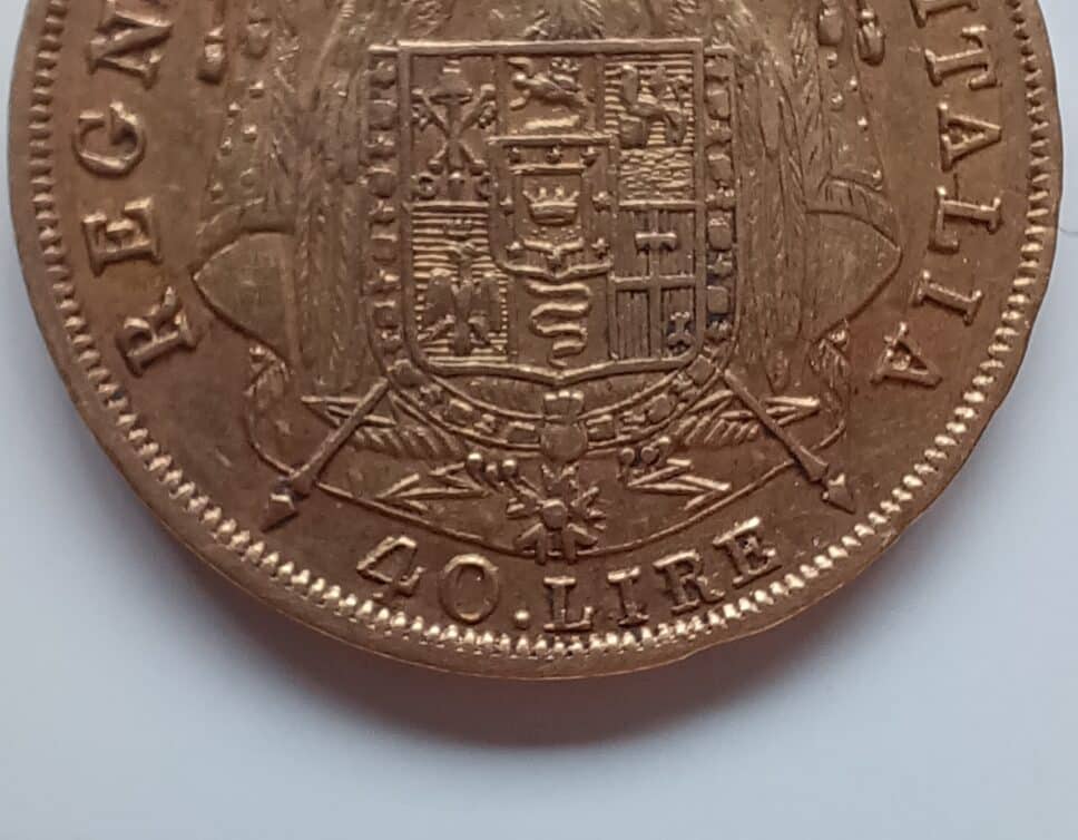 Estimation de la pièce de monnaie Napoléon en 40 lires (1812)