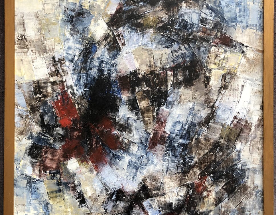 Estimation d’un tableau, huile sur toile, signée Lagage, datée de 1957 et mesurant 40×48 cm avec cadre’