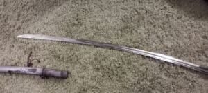 lame courbe sabre officier subalterne 1855 1870