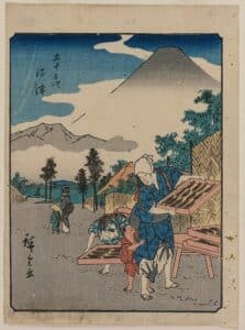 Ando Hiroshige, Les cinquante-trois étapes du Tokaïdo : Numazu, 1845 Estimation Ando Hiroshige gratuite